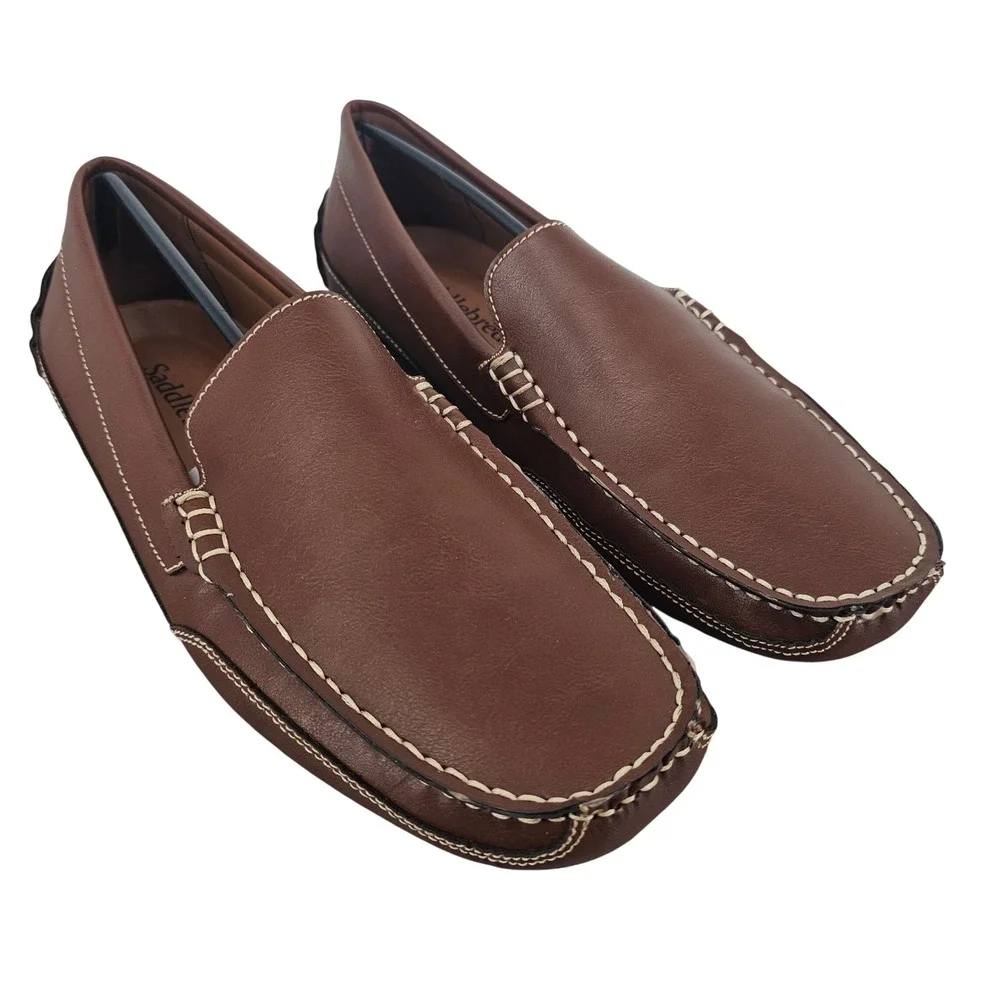 Saddlebred‎ Brady Men's Tan Driving Loafers Slip‑On Shoes Size 9M NEW IN BOX